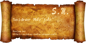Seidner Máté névjegykártya